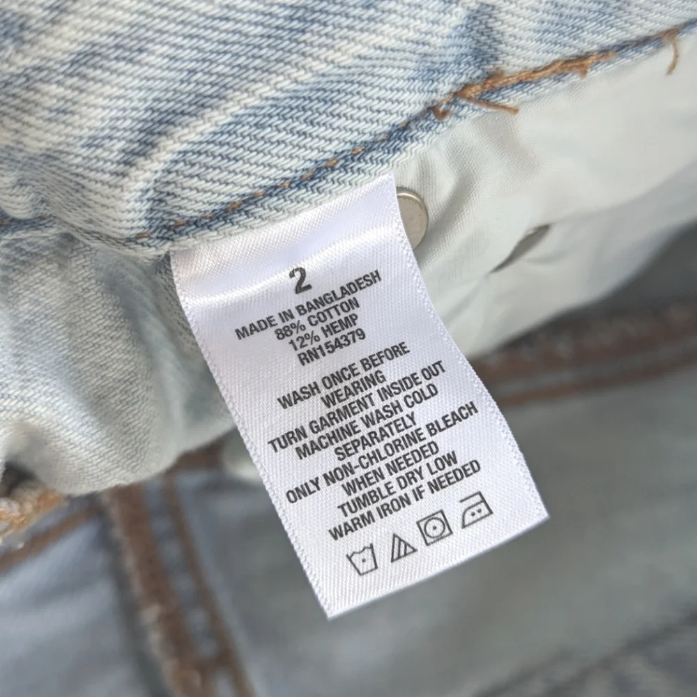 NWT Aeropostale 90's Baggy Hemp Denim Distressed Shorts